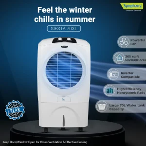Keep Cool and Comfortable with Symphony Siesta 70 XL Air Cooler