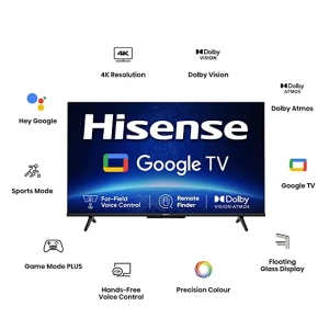 Introducing the Hisense 108 cm (43 inches) Bezelless Series 4K Ultra HD Smart LED Google TV 43A6H